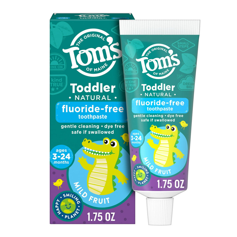 Toms of Maine Toddlers Natural Toothpaste, Mild Fruit, Fluoride-Free - 1.75 oz